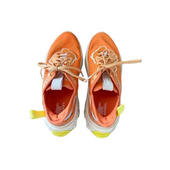 Sorel Womens Orange Yellow Kinetic Breakthru Tech Lace Sneakers Size 8.5 - Picture 10 of 16